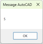 The alert dialog box displaying "5"