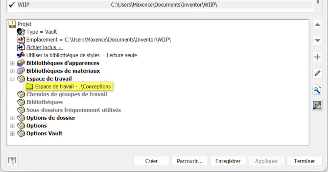 Modification du projet
