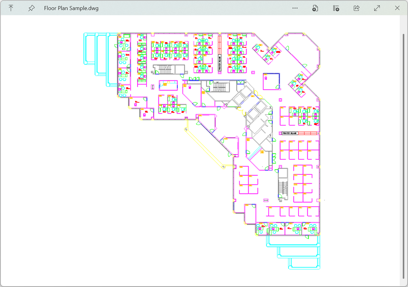Interface de QuickLook avec un fichier DWG