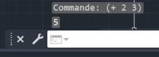 Résultat de (+ 2 3) dans la ligne de commande