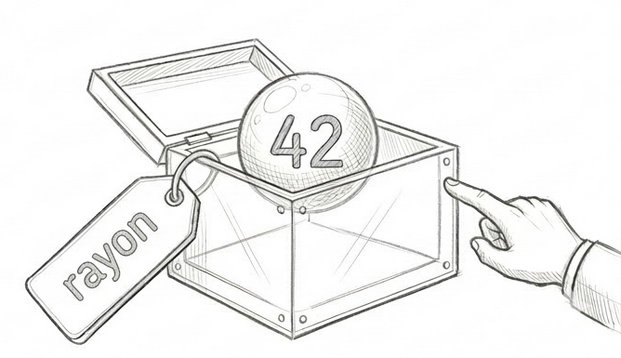 Symbole rayon lié à la valeur 42