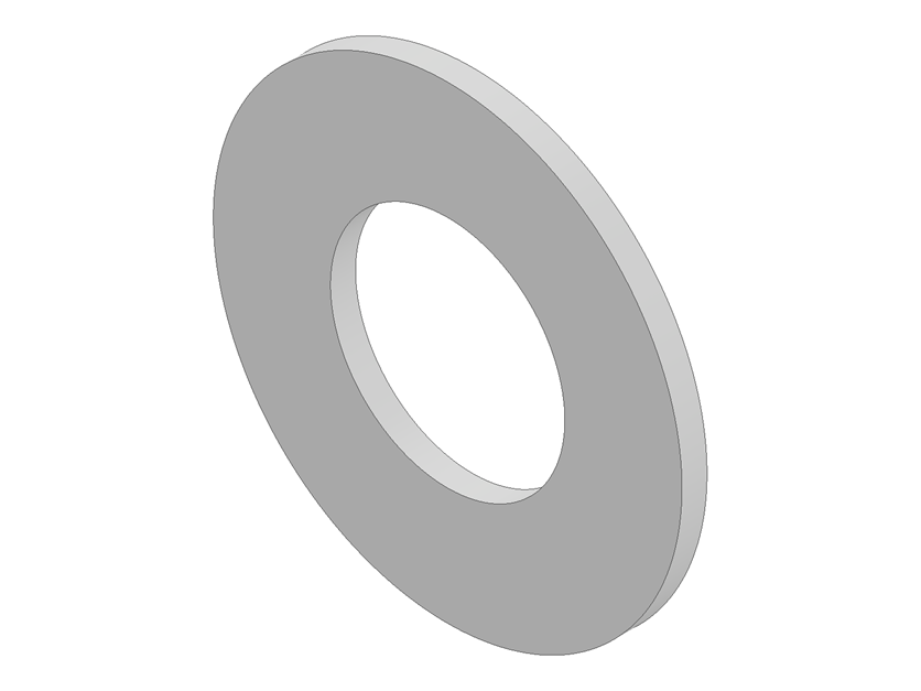 Rondelle plate modélisée dans Inventor